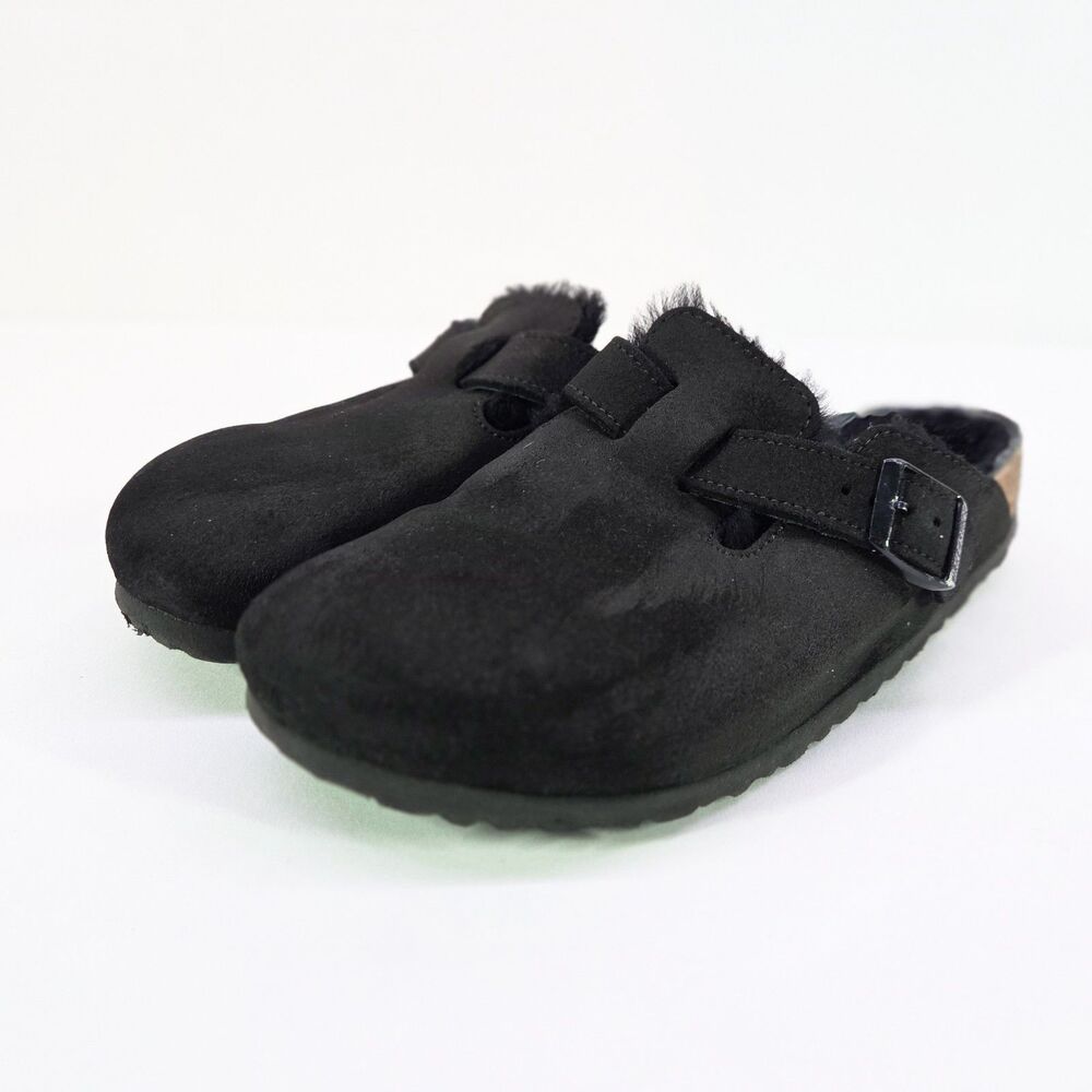 UGG Tasman II Slippers Women’s Size 9 Black Suede Shearling Slip On 5955